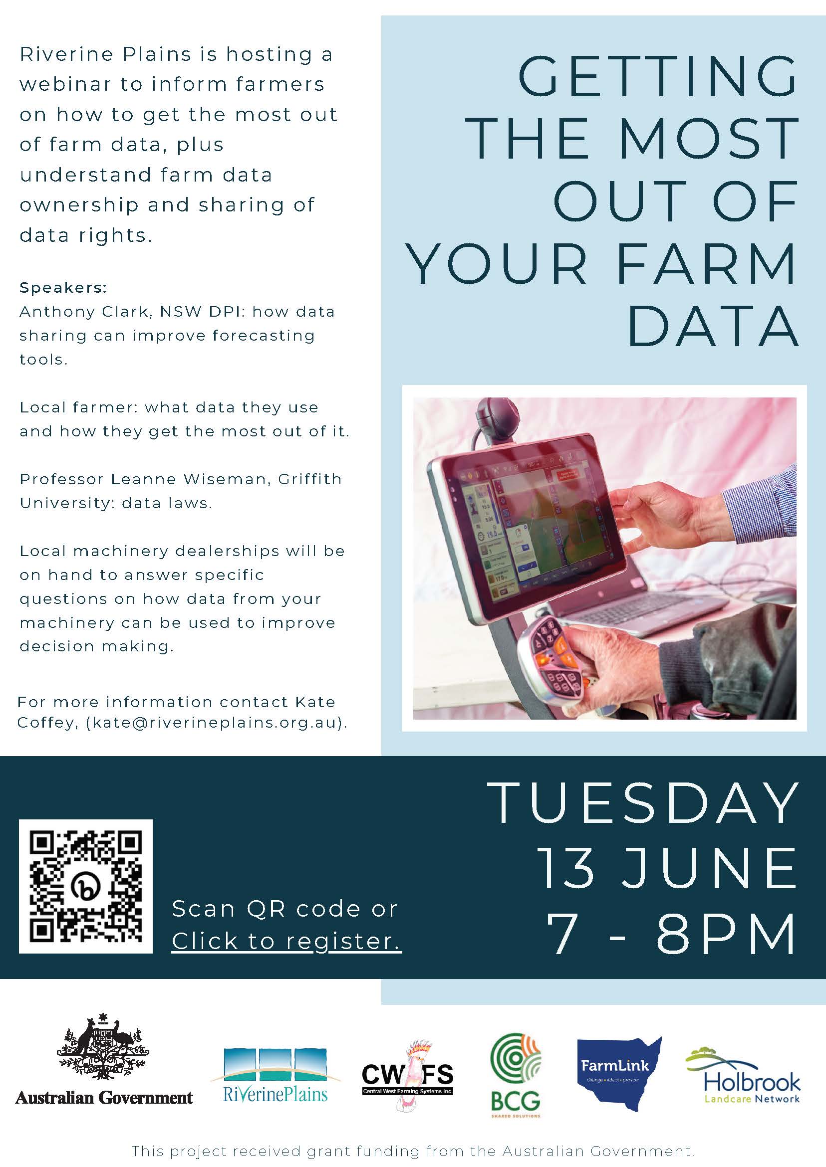 Riverine Plains Farm Data Webinar Flyer